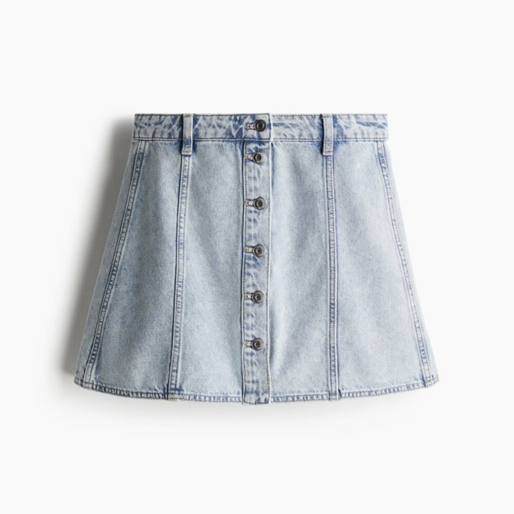 A-Line Denim Mini Skirt Size 2 | H&M